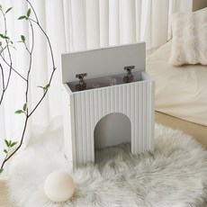 로마 미니 벽난로 콘솔 수납장 3colors, 화이트