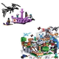마인크래프트 엔더 드래곤과 657pcs 엔드 함선, 하이브릭박스 엔더드래곤과 보트 메커니즘 동굴