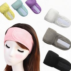 헤어밴드 극세사 세안 밴드 머리띠 샤워 세수 목욕 세면 얼굴, 1개, 헤어세안밴드(화이트)