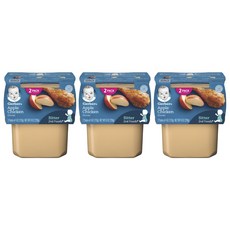 거버 디너 어린이 과일퓨레 113g, 사과 + 치킨(Apple + Chicken), 6개