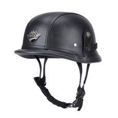 경량 레트로 하프 오토바이 헬멧 여름용 3C 인증 오픈페이스 바이크 스쿠터용 스타일 안전한 착용감, 블랙