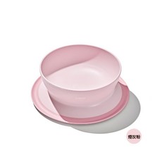 OXO 寶寶吸盤碗 防滑穩固 安全材質 寶寶輕鬆用餐好幫手, 煙灰粉, 1個