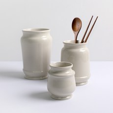 테논 도자기 티스푼 수저꽂이 조리도구 보관통 3size 택1, S, 1개