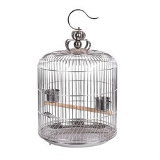 케이지 새집 앵무새 이동식 앵무 대형 새장 스텐 원형 고리형 모란, 9 지름 45cm 스텐 새장 1+5, 1개