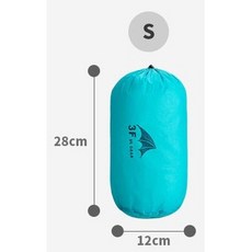 3F UL GEAR 15D 輕量矽膠圓筒縮口防潑水收納袋, S號 12*28CM不挑色
