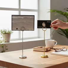 메모 가격표 클립 홀더 꽂이 받침대 POP 안내판 메모 매장 쇼카드 클립홀더 꽂이 테이블 가격표 예약석 dew+7936IP