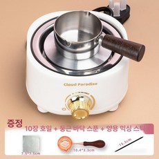 실링왁스 워머 인덕션 겸용 전기레인지 스푼 세트 냄비형, 화이트 60ml