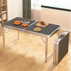 kb 휴대용 접이식테이블 밥상 대형 야외 캠핑용 튼튼함 간편수납, 블랙