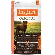Instinct 原始本能 無穀物野生鮭魚全犬糧，富含Omega脂肪酸，呵護毛髮亮麗，無穀易消化, 9kg, 1個, WILD-CAUGHT SALMON