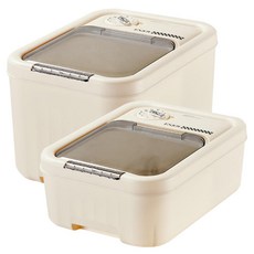 위더케이 쌀통 잡곡통 + 계량컵 제공, 화이트, 2세트