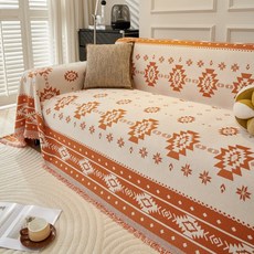 라비드엘 NEW 보헤미안 사계절 쇼파 커버, 1개, 오렌지