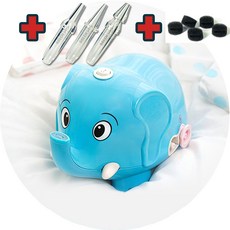 베이비벨르 미니코끼리 아기 콧물흡입기 코세척기 네블라이저 비가열식흡입기 전동 자동, 1개, 미니코끼리+코팁3개+필터