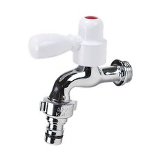 국산 수도 꼭지 원터치 커플링 원스톱 수전 발코니 밸브, 원터치 핸들 커플링 온수(79355), 1개