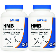 nutricost HMB補充膠囊 1000mg, 240顆, 2罐