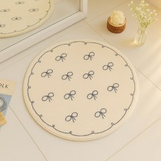 케이트가든 리본 원형 러그 주방 발코니 현관 발매트
