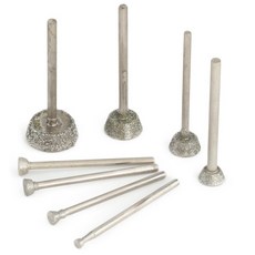 10개입 3-10mm 짧은 역원뿔형 다이아몬드 연마 비트 보석 유리 돌 조각 디버링 및 샹크, 05 Head Diameter 8mm