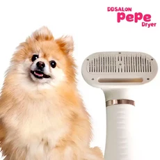 댕댕살롱 페페드라이어 애견 드라이기 브러쉬 빗드라이어 반려동물 강아지 고양이, 1개, 화이트