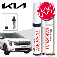 기아 카니발 더뉴카니발 KA4 올뉴카니발 4세대 페인트 도색 붓펜 자동차, SWP 스노우 화이트펄 +투명, 1개