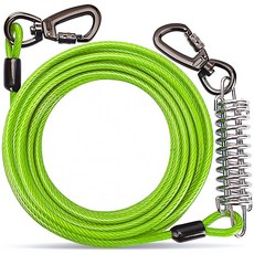 小雨寵屋 大狗6米牽繩防暴衝鋼絲遛狗繩栓狗繩鋼絲狗繩拴狗繩鋼絲牽繩狗狗牽繩laiwc, 綠色, 1個
