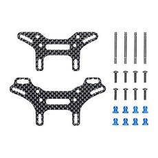 타미야 홉 업 옵션 No.2076 OP.2076 XV-02 쇼트 카본 댐퍼 스테이 세트 22076, 1개