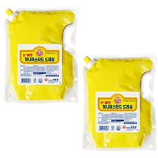 오뚜기 오쉐프 허니 머스타드 드레싱 (스파우트팩), 2kg, 2세트