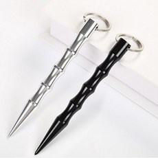 어린이집 단체 고급 키링 호신 용 쿠보탄 뾰족 봉 여성 용품 학교 학원 행사 기념품, (2)실버