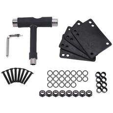 스케이트 보드 하드웨어 스케이트 T 형 도구 스케이트 보드 라이저 충격 패드 충격파 하드웨어 나사 액슬 와셔/너트/스페이서, 1개