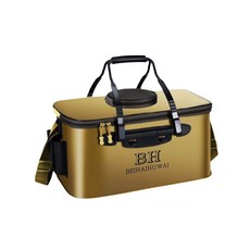 路亞 藍鯽專用 EVA 折疊活魚桶 9L-32.5L 軍綠色 便攜釣箱, 军绿色,14L（35×22cm）