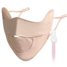 자외선 UV 차단 스포츠 마스크 남녀공용 냉감 쿨 에어 메쉬 숨쉬기 편한 얼굴 햇빛가리개 관자놀이 안면 볼 커버, UV 실드 마스크 피치