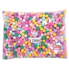 체리아트 파스텔 봄 환경꾸미기 폼폼이 퐁퐁이 벌크 대용량, 1봉, 15mm1000개