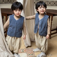 中大童男女羊羔絨背心 加絨保暖雙面絨外套 多色選擇