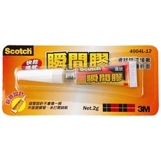 3M 快乾液狀瞬間膠 4004L-12 強力接著劑 萬能膠, 1個