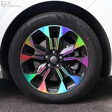 [비브랜드] 피그파인더 18인치 19인치전용 프리즘 휠마스크 바퀴 기스 스크래치보호 긁힘방지 커버 포인트 컬러 DIY 튜닝 차량용품 KA4카니발 호환, 프리즘홀로그램_19인치, 1개