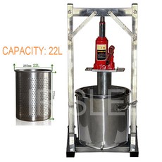 수동 유압 과일 압착기 스테인레스 스틸 주스 신선한 포도 블루베리 뽕나무 착즙기 12 22 36L