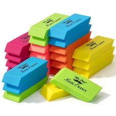 Mr. Pen - 연필용 블록 지우개 24개 끌 디자인 네온 색연필 라텍스 프리 얼룩 및 종이 찢어짐 없음 200536 8292789222, 24 Pack