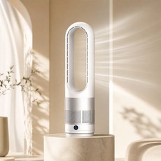 18吋 無葉風扇 落地扇 遙控定時 空氣淨化循環扇 已電檢, 無葉風扇-銀色