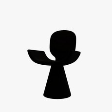 화장대 의자 공주 다용도 원형 디자인 등받이 체어, A. 검은색