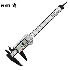 디지털 버니어 캘리퍼 0 50mm 플라스틱 측정공구 학생용, 블랙 실버