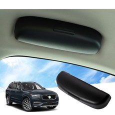 RUIYA 볼보XC40 XC60 XC90 S60 S90 V60 V90 통용 안경 수납 거치대 선글라스 케이스, 블랙, 1개