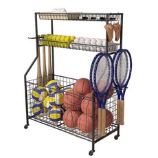 다용도 보관대 공 볼캐리어 거치대 스포츠용 공정리대 강당 수납함