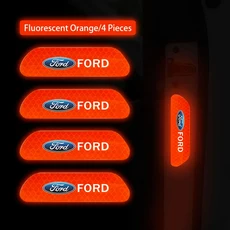 4Pcs 자동차 도어 스티커 경고 포드 호환 포커스 Mk2 Mk4 Mk8 Fiesta Mondeo Shelby Ecosport Mustang Esc, 03 Orange