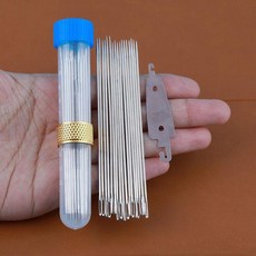 【開發票/統編】家用加長手縫針 老人專用大眼針 易穿線不易彎曲, 1個, 4.5cm縫衣針,20根（+穿針器+針筒+頂針）