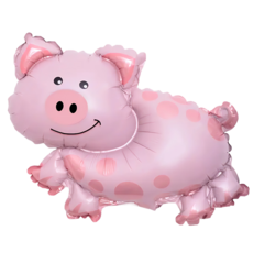 파파 파티 동물 돼지 풍선, 1개, 핑크
