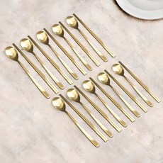 WiLLive 韓國產不鏽鋼餐具組, 亮面金, 湯匙+筷子, 10組