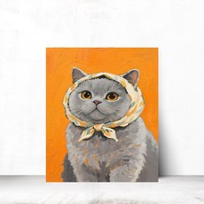 마지아갤러리 사랑스러운 고양이그림 감성 일러스트 카페 거실 동물 콩깍지냥이 31x41cm