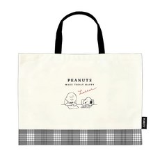 일본 피너츠 스누피 보조가방 남녀공용 스누피 데일리 캔버스 토트백 스위트 노트북수납 학원가방