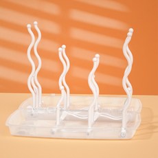 攜帶式奶瓶晾乾架 台灣現貨 獨立包裝 旅行用奶瓶架 奶瓶瀝水架 便攜式折疊奶瓶架 日式奶瓶瀝水架, 002 白盒白色, 單入