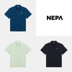 네파(남성) 24SS 흡습속건 우수 옷이 몸에 들러붙는 현상이 적어 땀을 흘려도 쾌적 히든 가슴 포케팅으로 실용적인 수납 남성 반팔 집업 차이나 티셔츠#스탠넥 7K35411