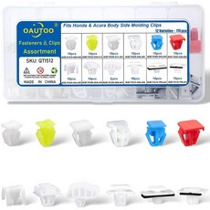 OAUTOO 115pcs는 혼다 아큐라 바디 사이드 몰딩 클립 모음 전면 및 측면 도어 외부 트림 키트에 맞습니다, OAUTOO 115pcs는 혼다 아큐라 바디 사이드 몰