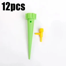 6-18개 자동 물주기 시스템 꽃 식물 온실 정원용 자동 급수 스파이크 조절 가능한 자동 물방울 주입, 05 12pcs green